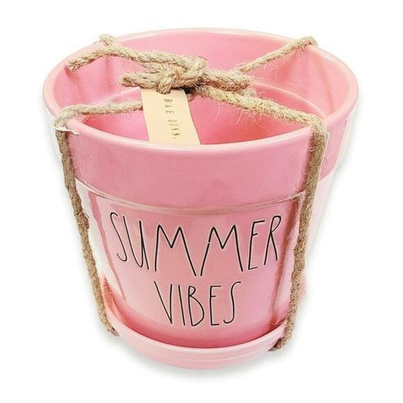 New Rae Dunn “Summer Vibes” 7in Ceramic Planter - Picture 2 of 3